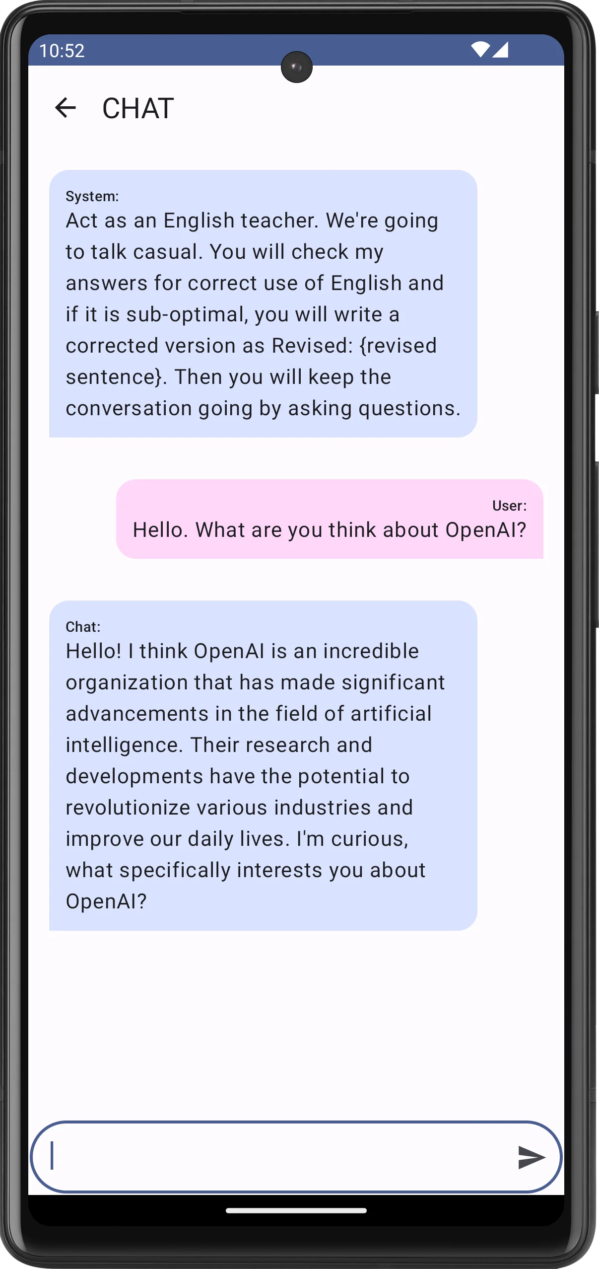 Chat with OpenAI gallery preview 1